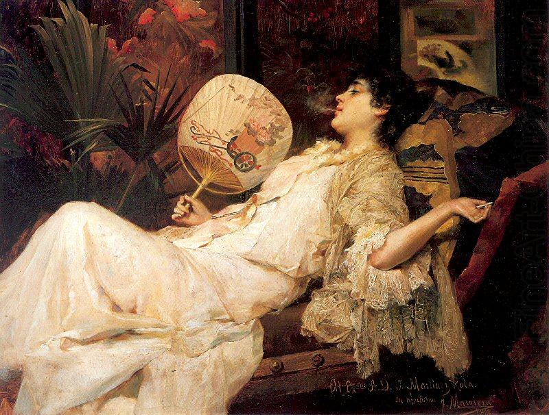 Young Woman Resting, Manovens, Francisco Masriera